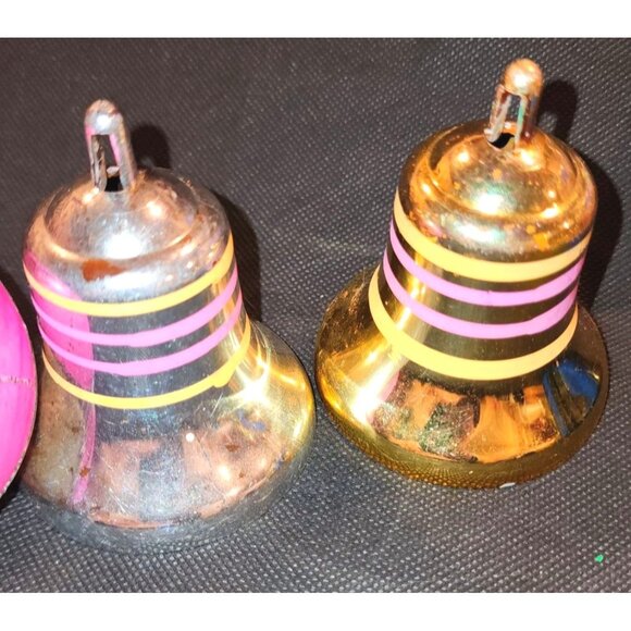 Vintage Hand-Painted Glass Bell Christmas Ornaments Set - Picture 6 of 10